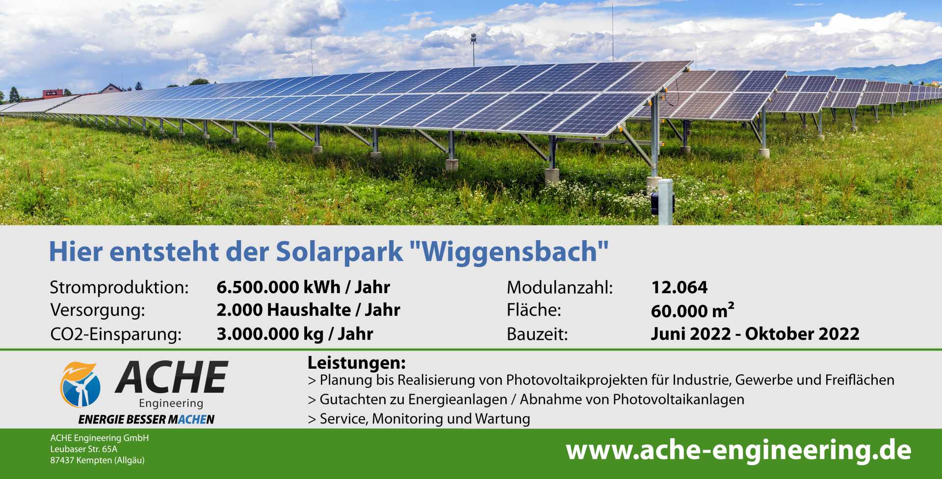 Informationen zum Solarpark Wiggensbach